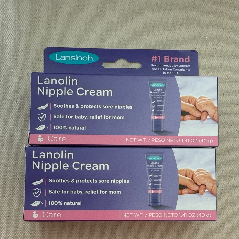 Lansinoh Lanolin Nipple Cream - Purple and Pink Packaging